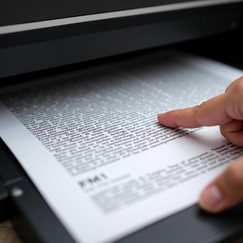 Bản in test sắc nét sau khi kỹ thuật viên hoàn thành đổ mực máy in tận nơi tại Bình Thạnh.