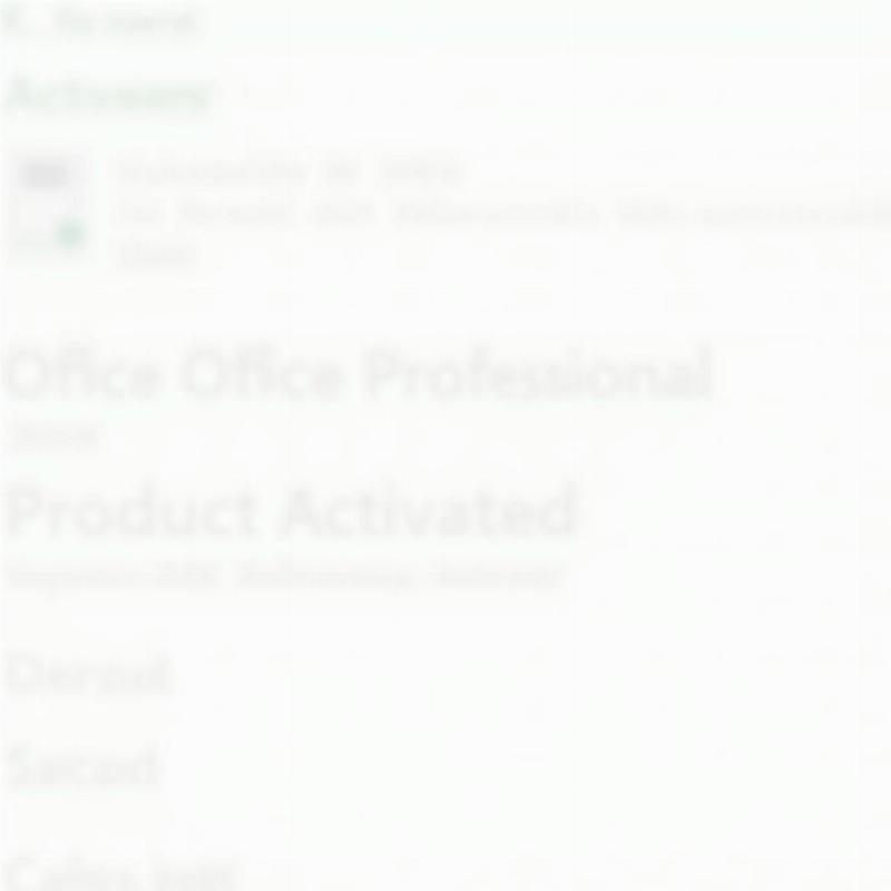 Trạng thái Product Activated của Microsoft Office 2021 Professional Plus sau khi kích hoạt thành công