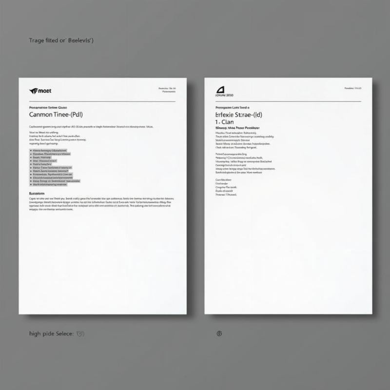 So sánh bản in bị mờ và bản in sắc nét sau khi xử lý lỗi thay mực máy in Canon 6030