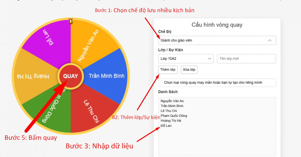 Tạo vòng quay may mắn miễn phí cho livestream, lớp học và sự kiện chỉ trong 30 giây